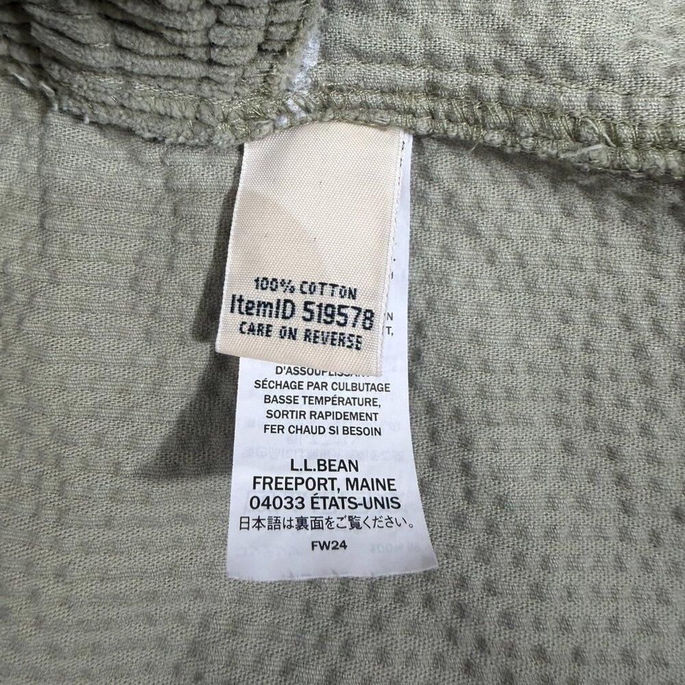 L.L. Bean Women’s Comfort Corduroy Relaxed Shirt Side Pocket Size MP Sage - Picture 11 of 11